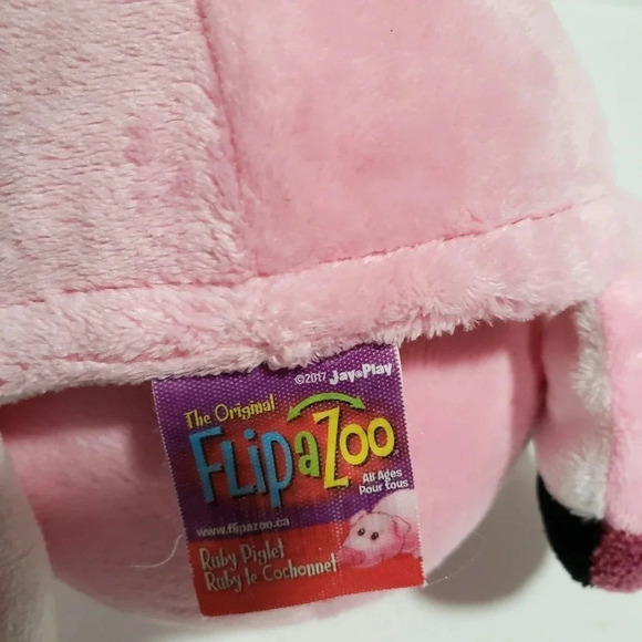 Flip a Zoo Plush Sofie Cow & Ruby Piglet - Picture 5 of 12